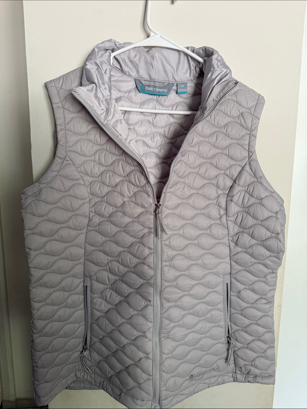 Free Country Quilted Light Lavender Sleeveless Vest
